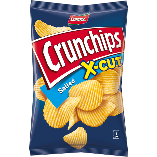 Bulvių traškučiai CRUNCHIPS X-CUT Salted, 75 g