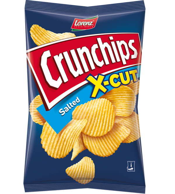 Bulvių traškučiai CRUNCHIPS X-CUT Salted, 75 g