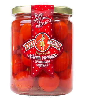 Vyšniniai pomidorai MAMOS KONSERVAI, spanguolių marinate, 530 g