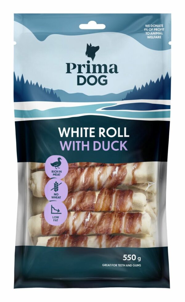 Baltas suktinis su antiena PRIMADOG, 13 cm, 15 vnt, 550 g