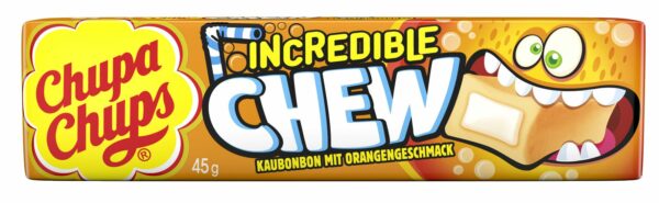 Saldainiai CHUPA CHUPS Incredible Chew Orange, 45 g