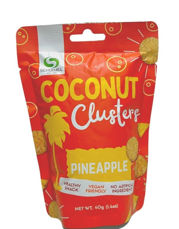 Kokosų traškučiai SILVERMILL Pineapple, 40 g