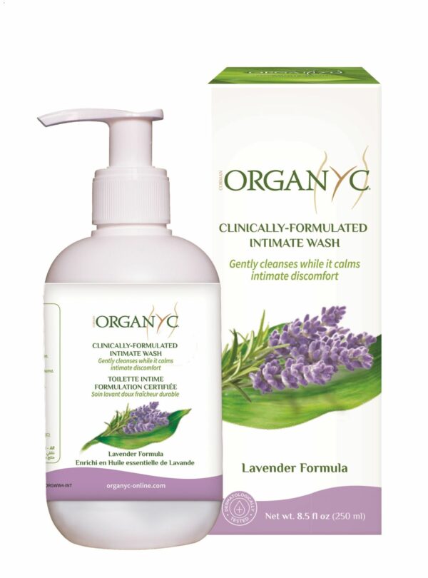 Intymios higienos prausiklis su levanda ORGANYC, 250 ml