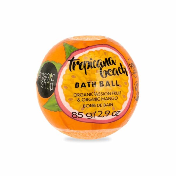 Vonios druskos burbulas ORGANIC SHOP TROPICANA BEACH Marakuja&Mango, 85g