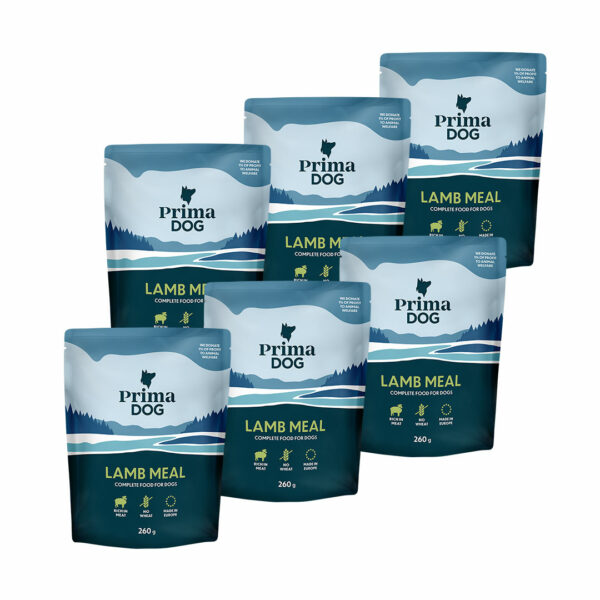 Ėrienos ėdalas PRIMADOG, 260 g x 6 vnt.