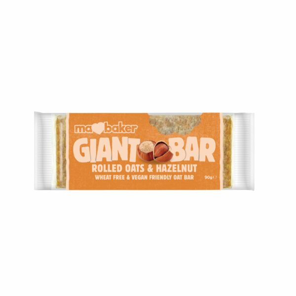 Avižinis batonėlis su lazdyno riešutais MA BAKER Giant Bar,  90 g