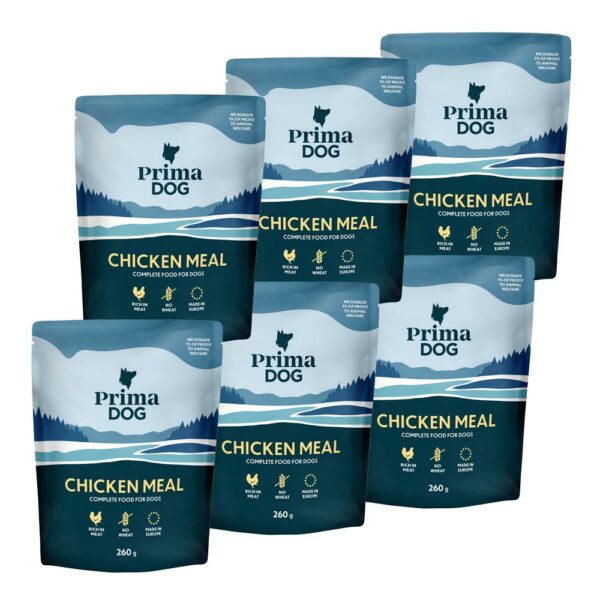 Vištienos ėdalas PRIMADOG, 260 g x 6 vnt.