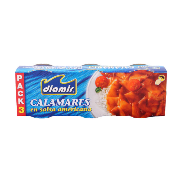 Kalmarų gabaliukai americana padaže, DIAMIR,  240 g (3 x 80 g).