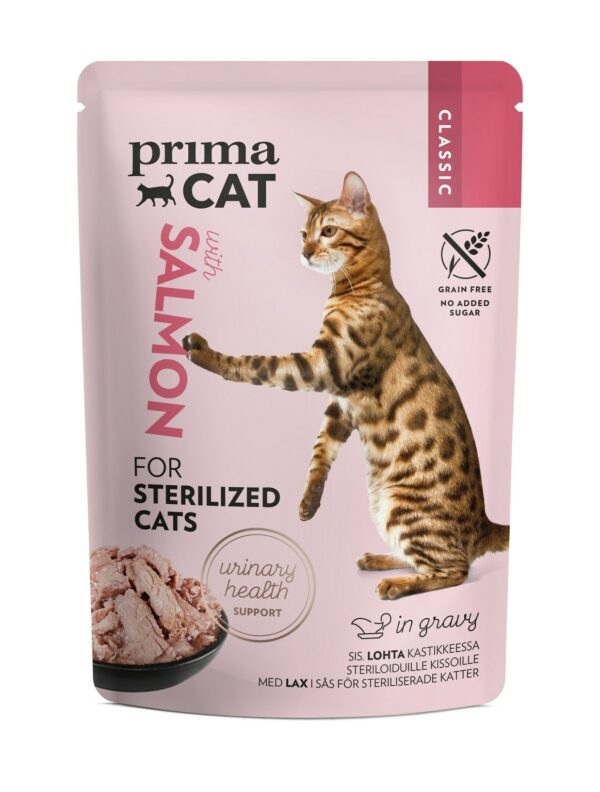 Lašiša padaže sterelizuotoms katėms PRIMACAT, 85 g