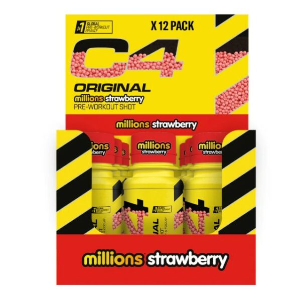 Cellucor C4 Pre-Workout Shots Strawberry, 12 x 60 ml