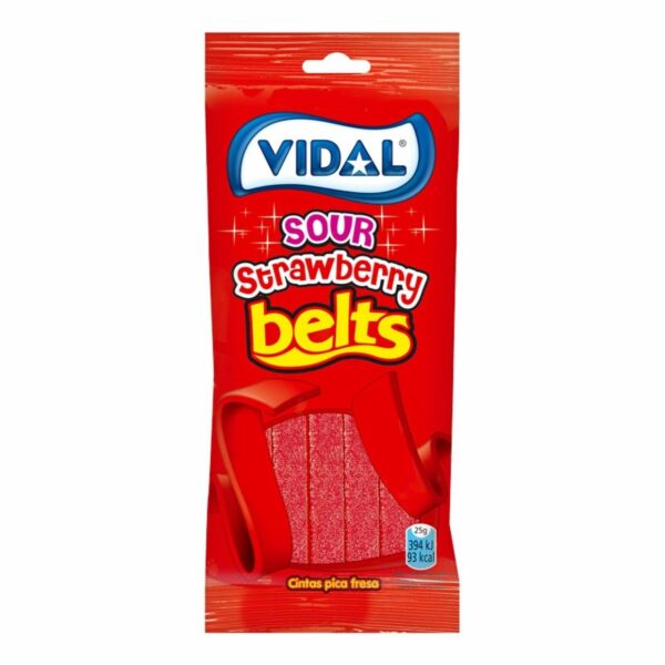 Guminukai VIDAL Sour Strawberry Belts, 90 g