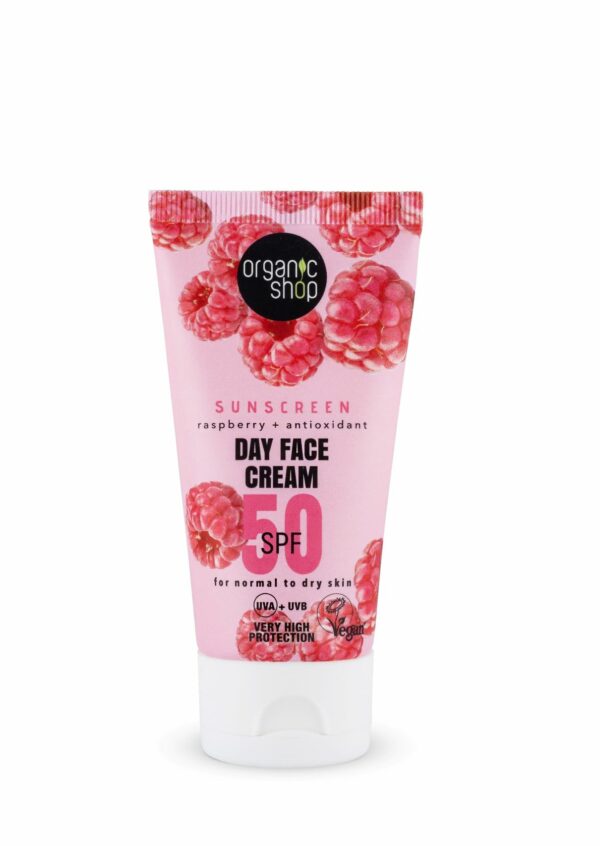 Apsauginis veido kremas nuo saulės SPF 50 ORGANIC SHOP SUN, 50ml