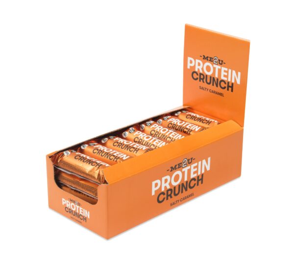 Proteino batonėlis Me2U Crunch Salty Caramel, 45 g x 18 vnt.