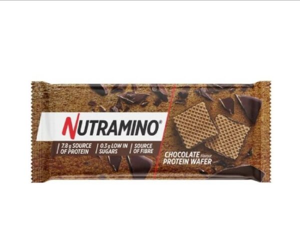 Baltyminiai vafliai NUTRAMINO, šokolado skonio, 39 g