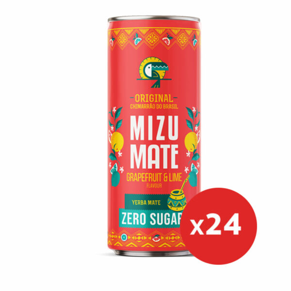 Gėrimas MIZU Mate Grapefruit/Lime Zero Sugar, 24x330 ml