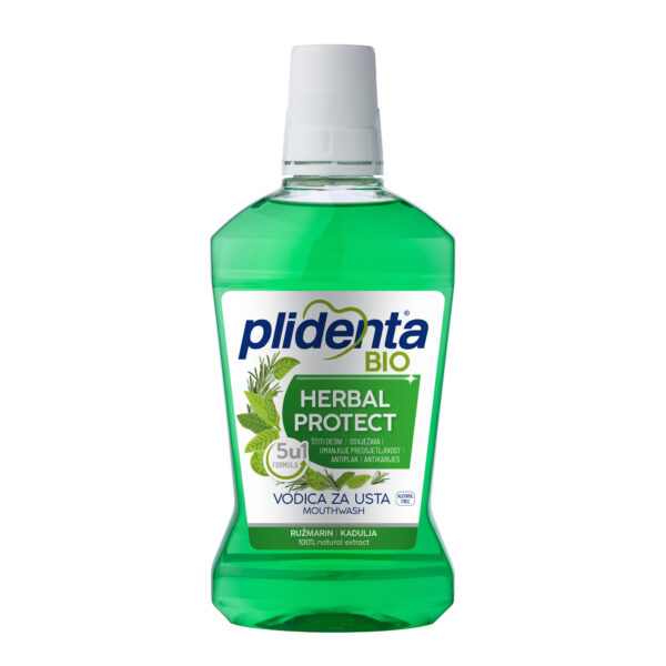 Burnos skalavimo skystis PLIDENTA Bio Herbal, 500 ml