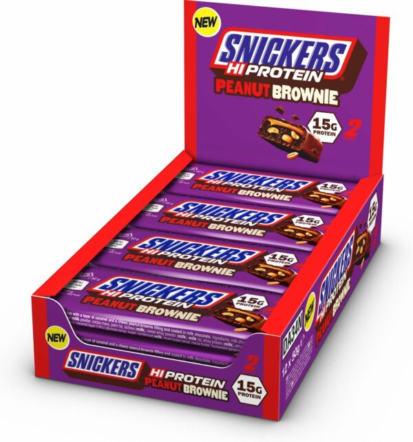 Proteino batonėlis SNICKERS Peanut Brownie Milk Chocolate, 12 x 50 g