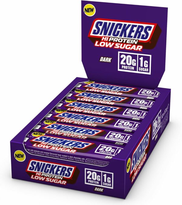 Baltyminis batonėlis SNICKERS Dark Chocolate, 12 x 57 g