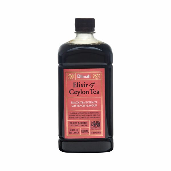 Juodosios Ceilono arbatos koncentratas DILMAH ELIXIR su persikais, 1000 ml