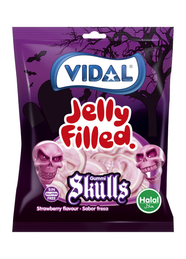 Guminukai VIDAL Jelly Filled Skulls, 90 g