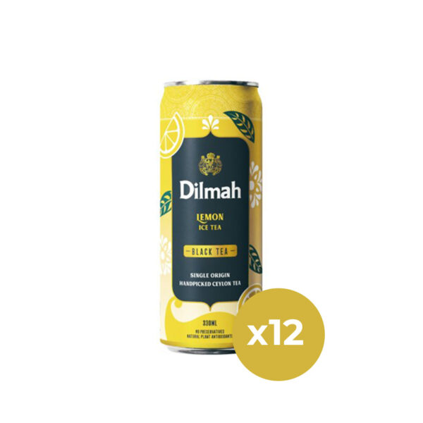 Šaltoji arbata DILMAH Black Ice Tea Lemon, 12 x 330 ml
