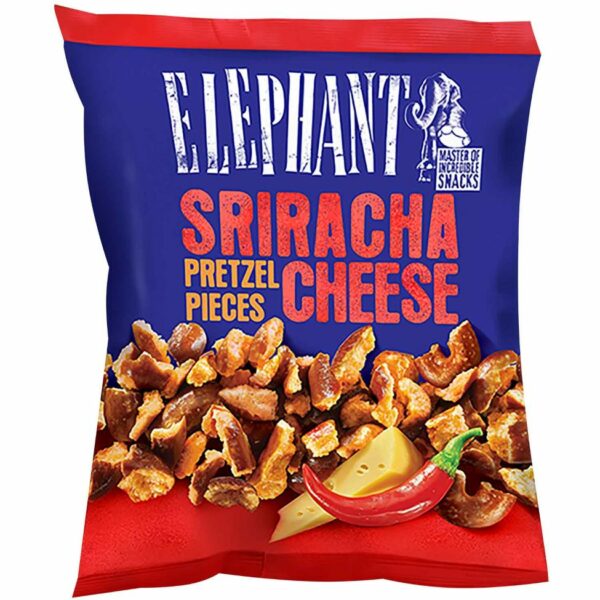 Krekeriai sūrio skonio  ELEPHANT pieces Sriracha Cheese, 125g