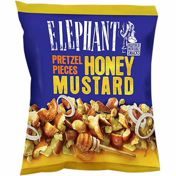 Krekeriai medaus garstyčių skonio ELEPHANT pieces Honey Mustard, 125g