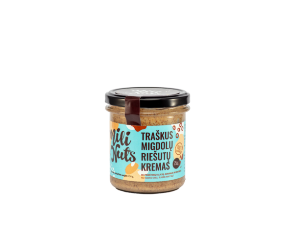 Traškus migdolų riešutų kremas Mili Nuts, 250 g