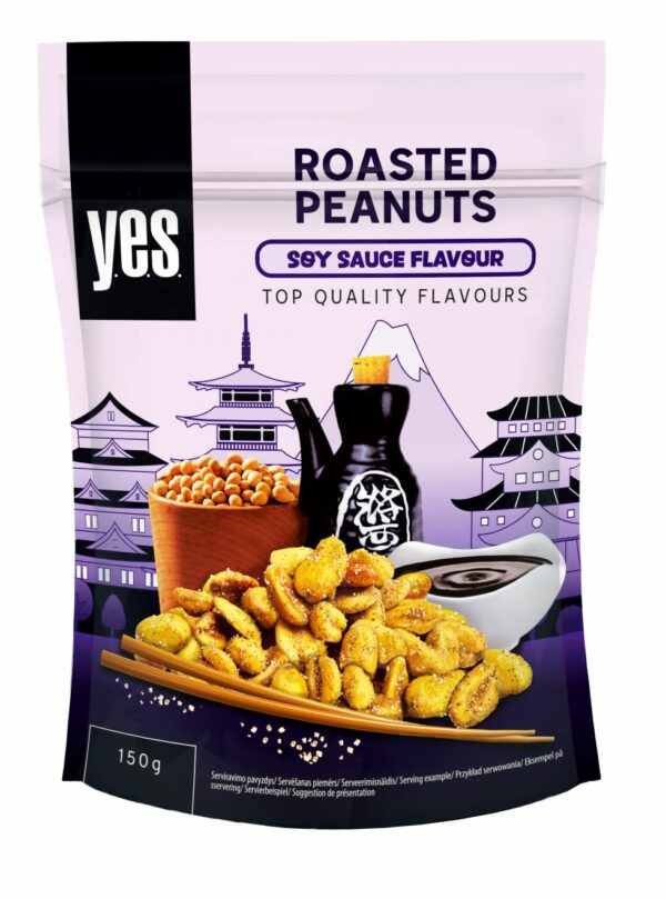 Žemės riešutai YES sojos padažo skonio skrudinti, 150 g
