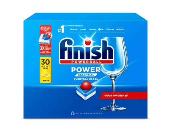 Tabletės indaplovėms FINISH Power Essential Lemon, 30 vnt