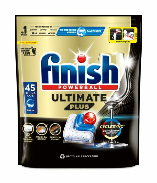 Kapsulės indaplovėms FINISH Allin1 Ultimate Plus, 45 vnt