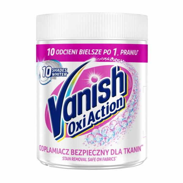 Baltų skalbinių dėmių šalinimo milteliai VANISH Oxi Action White, 470 g
