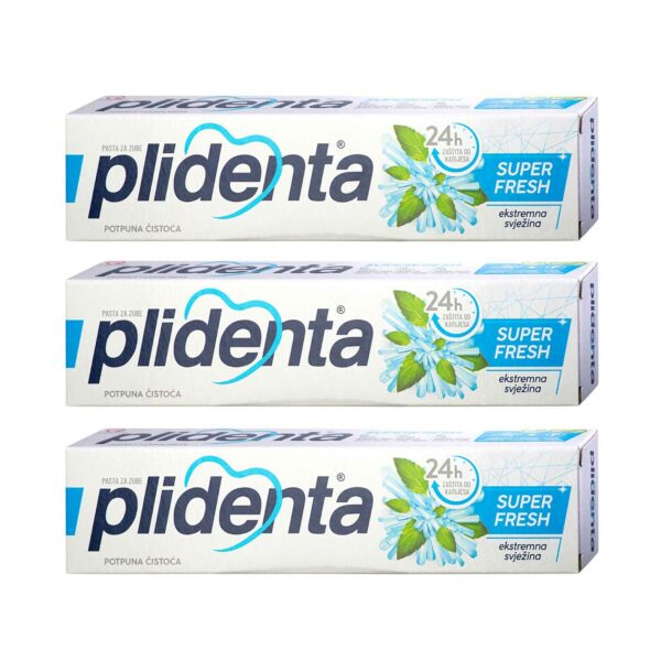 Dantų pasta PLIDENTA Superfresh, 3 x 75 ml