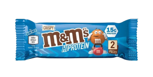 Baltyminis batonėlis M&M's Crispy Milk Chocolate, 52 g