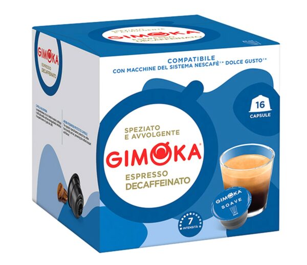 Kavos kapsulės GIMOKA Dolce Gusto Decaf Espresso Soave, 16 vnt., 112 g
