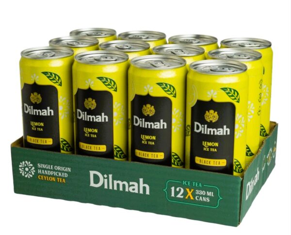 Šaltoji arbata DILMAH Black Ice Tea Lemon, 12 x 330 ml