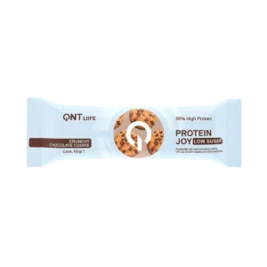 Traškus baltyminis batonėlis QNT Joy, šokoladinio sausainio skonio, 60 g