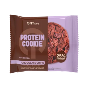 Baltyminis sausainis QNT su šokolado gabaliukais, 60 g