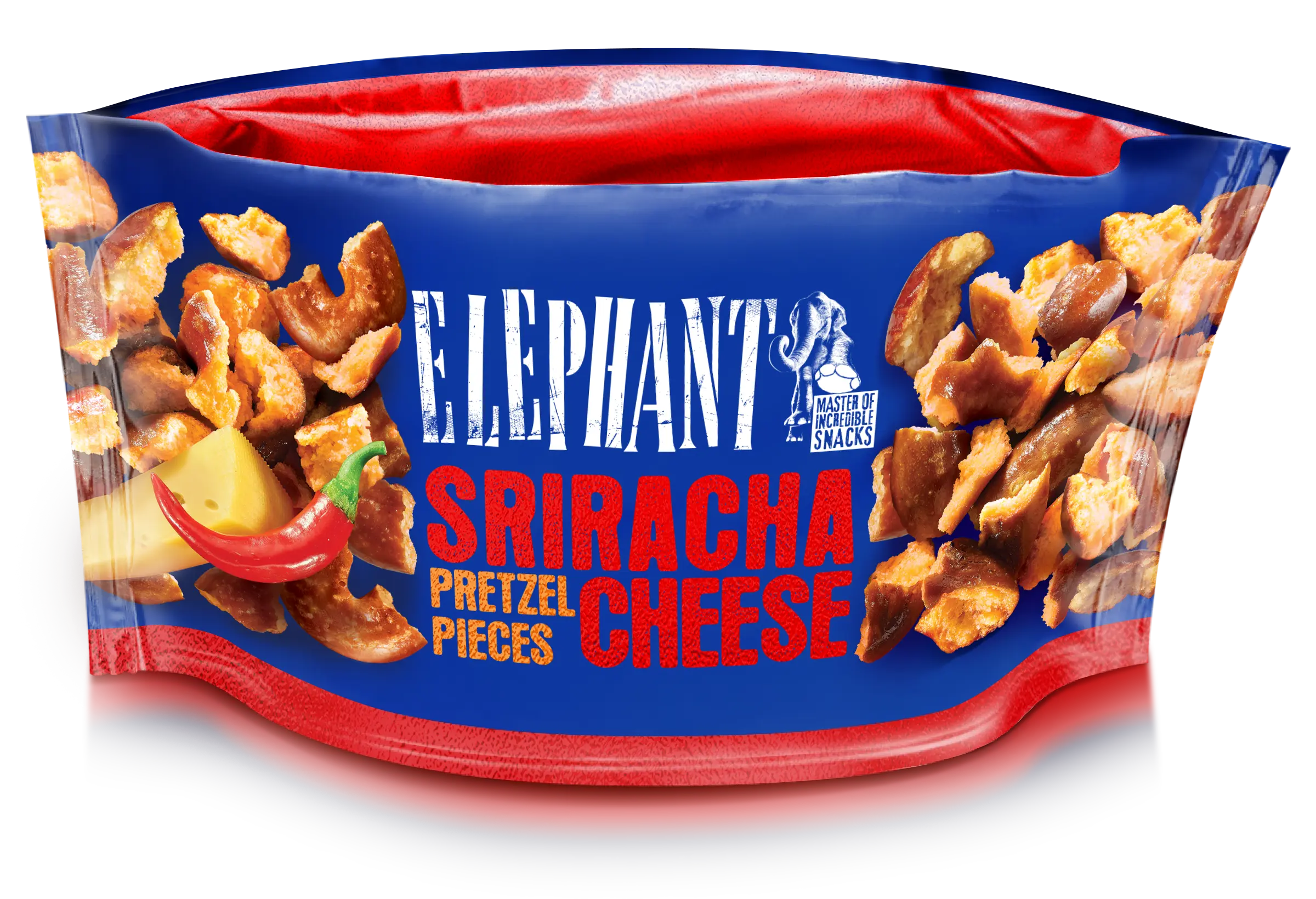 Krekeriai Elephant Pieces Sriracha Cheese 75g
