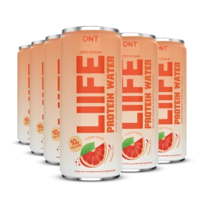 Protein vanduo QNT, apelsinų ženšenio skonio, 330 ml x 12 vnt.