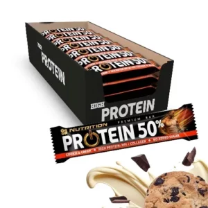 Sausainių ir Kremo skonio proteino batonėliai GO ON Protein 50%, 40 g x 24 vnt.