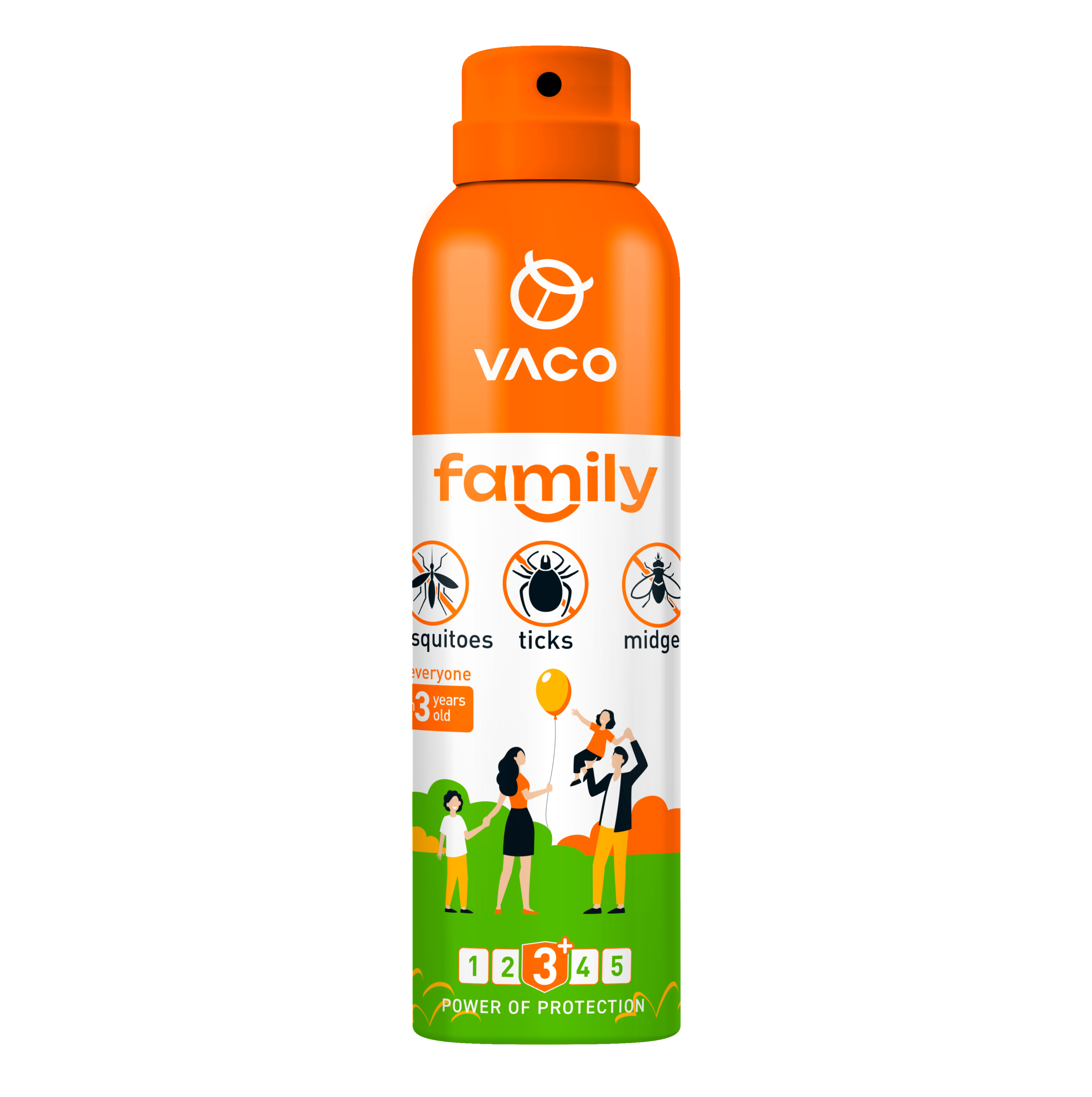 53EK2222_5901821957137_VACOFamily MosquitoTicksMidges Spray 100 ml Repelentas